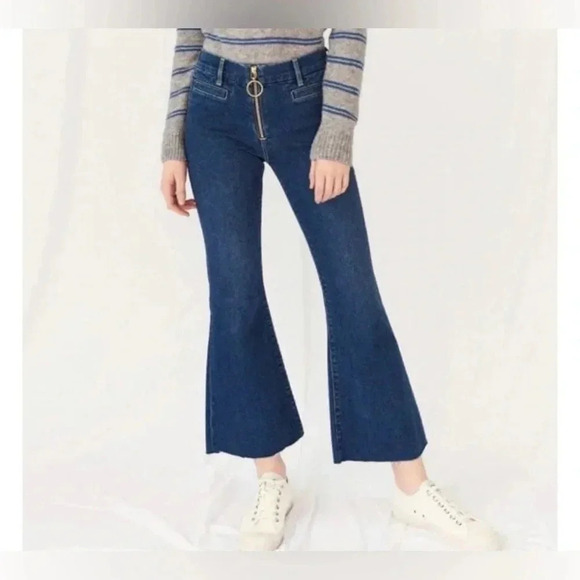 MIH Jeans Pants - M.I.H Marrakesh Jean High Rise Kick Flare Denim Frayed Hem Womens Size 29